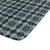 Blue Black Checker Argyle Pattern カッティングボード (角)