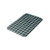 Blue Black Checker Argyle Pattern バスマット (アングル)