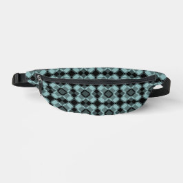 Blue Black Checker Argyle Pattern ファニーパック