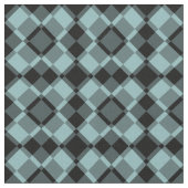 Blue Black Checker Argyle Pattern ファブリック (クローズアップ)