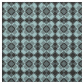 Blue Black Checker Argyle Pattern ファブリック (見本)
