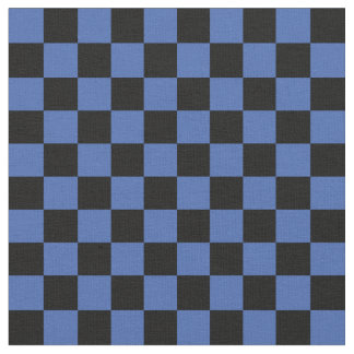 Blue & Black Checkerboard ファブリック