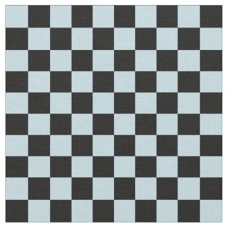 Blue & Black Checkerboard ファブリック
