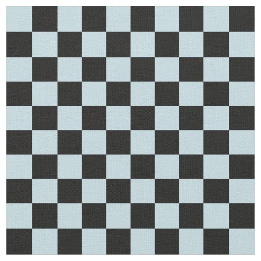 Blue & Black Checkerboard ファブリック (クローズアップ)
