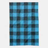  Blue Black Crosshatch Buffalo Check キッチンタオル (縦)