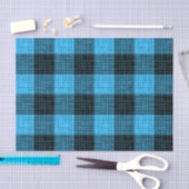  Blue Black Crosshatch Buffalo Check 薄葉紙 (クラフト)