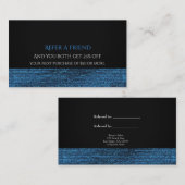 Blue & Black Glamセックモダンンが友人を参照 紹介カード (正面/裏面)