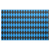 Blue Black Harlequin Diamonds Checkers Design  ファブリック (ファットクウォーター)