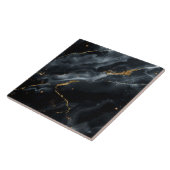 Blue-Black Marble Gold Glitter ID1172c タイル (側面)