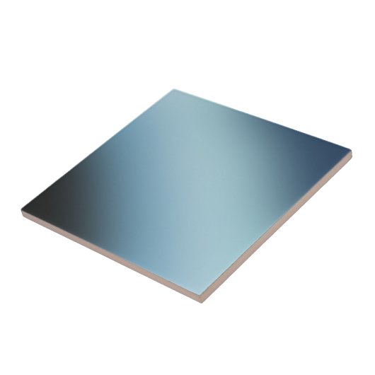 Blue Black Ombre Gradient Blur Abstract Design タイル (側面)