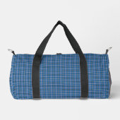 Blue Black Plaid Classic Pattern ダッフルバッグ (正面)