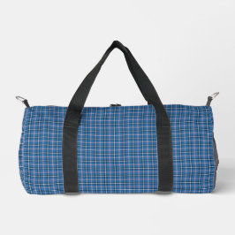Blue Black Plaid Classic Pattern ダッフルバッグ
