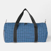 Blue Black Plaid Classic Pattern ダッフルバッグ (裏面)