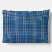 Blue Black Plaid Classic Pattern Modern アクセサリーポーチ (正面)