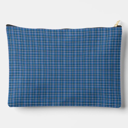Blue Black Plaid Classic Pattern Modern アクセサリーポーチ (裏面)