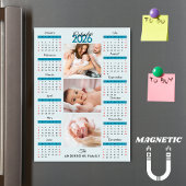 Blue Black Red 2026 Calendar Photo Collage Magnet