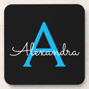 Blue Black Scriptモノグラガーリーム名 コースター