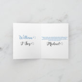 Blue & Black Splatter Floral Thank You Card サンキューカード (内部)
