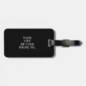 BLUE/BLACK/WHITEの"氏及び夫人"シックな荷物TAG_ ラゲッジタグ (裏面横)