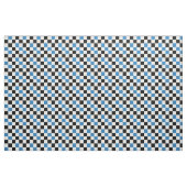 Blue Black White Checkered Pattern Design  ファブリック (ヤード)