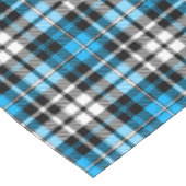 Blue Black White Plaid Tartan Pattern Design  テーブルクロス (アングル)