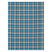 Blue Black White Plaid Tartan Pattern Design  テーブルクロス (正面)