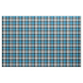 Blue Black White Plaid Tartan Pattern Design  ファブリック (ヤード)