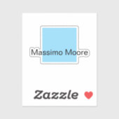 Blue Black White Plain Elegant Own Name シール (シート)