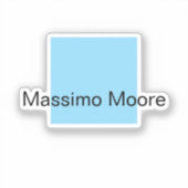 Blue Black White Plain Elegant Own Name シール (正面)