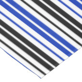 Blue Black White Stripes Pattern Design  テーブルクロス (アングル)