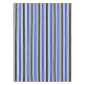 Blue Black White Stripes Pattern Design  テーブルクロス (正面)