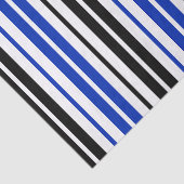 Blue Black White Stripes Pattern Design  薄葉紙 (詳細)