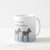 Blue Black Zebras Be Your Own Kind of Beautiful コーヒーマグカップ (正面右)