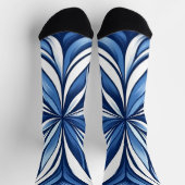 Blue Bliss Organic Floral ソックス (上部)