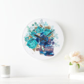 BLUE BLOOM REQUIEM ラージ壁時計 (ホーム)