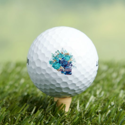 Blue Bloom Requiem Golf Balls – Premium Floral Pat ゴルフボール (インサイチュ 木)