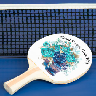 Blue Bloom Requiem Ping Pong Paddle – Artistic Flo 卓球ラケット
