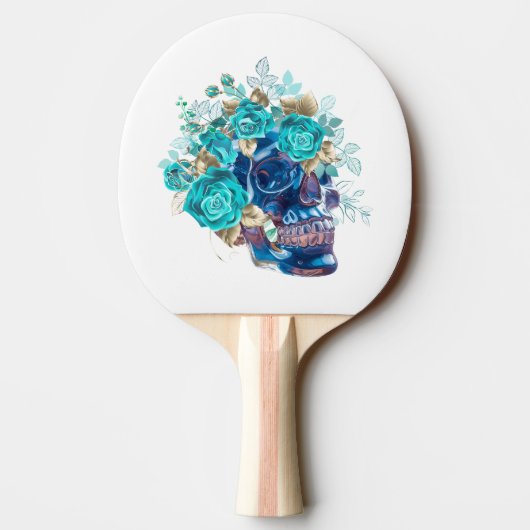 Blue Bloom Requiem Ping Pong Paddle – Artistic Flo 卓球ラケット (裏面)