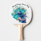 Blue Bloom Requiem Ping Pong Paddle – Artistic Flo 卓球ラケット (正面)