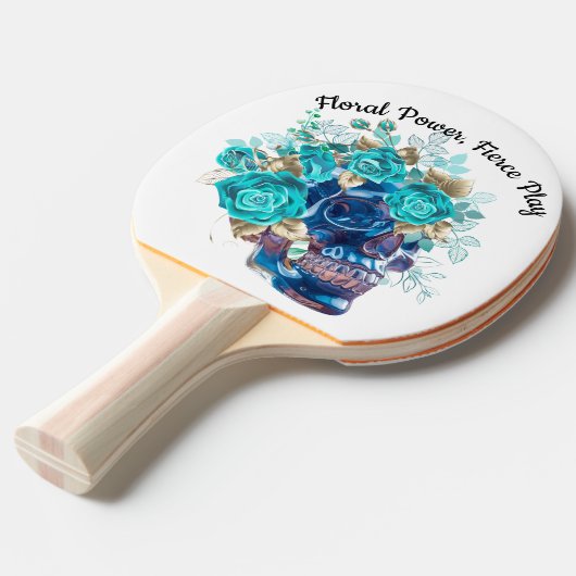 Blue Bloom Requiem Ping Pong Paddle – Artistic Flo 卓球ラケット (正面アングル)