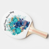 Blue Bloom Requiem Ping Pong Paddle – Artistic Flo 卓球ラケット (横)