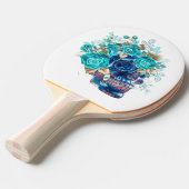 Blue Bloom Requiem Ping Pong Paddle – Artistic Flo 卓球ラケット (正面アングル)