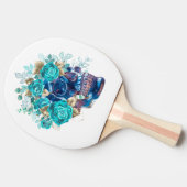 Blue Bloom Requiem Ping Pong Paddle – Artistic Flo 卓球ラケット (横)