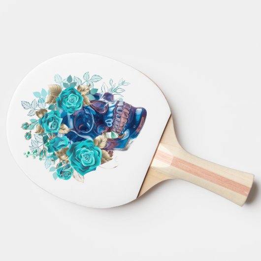 Blue Bloom Requiem Ping Pong Paddle – Artistic Flo 卓球ラケット (横)