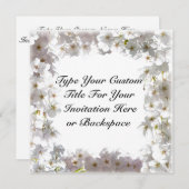 Blue Blossom招待状パーソナライズされたRSVPカード 招待状 (正面/裏面)