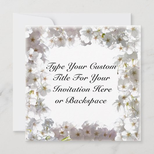 Blue Blossom招待状パーソナライズされたRSVPカード 招待状 (正面)