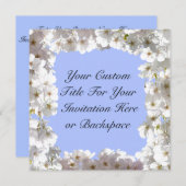 Blue Blossom招待状パーソナライズされたRSVPカード 招待状 (正面/裏面)