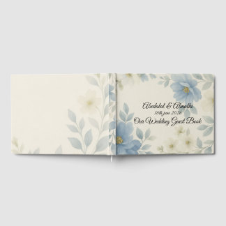 Blue Blossom Wedding Guest Book – Personalised  ゲストブック