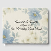 Blue Blossom Wedding Guest Book – Personalised  ゲストブック (正面)