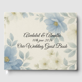 Blue Blossom Wedding Guest Book – Personalised  ゲストブック